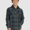 Boys * | Rip Curl Excellent Ranchero Flannel Shirt Boy Navy