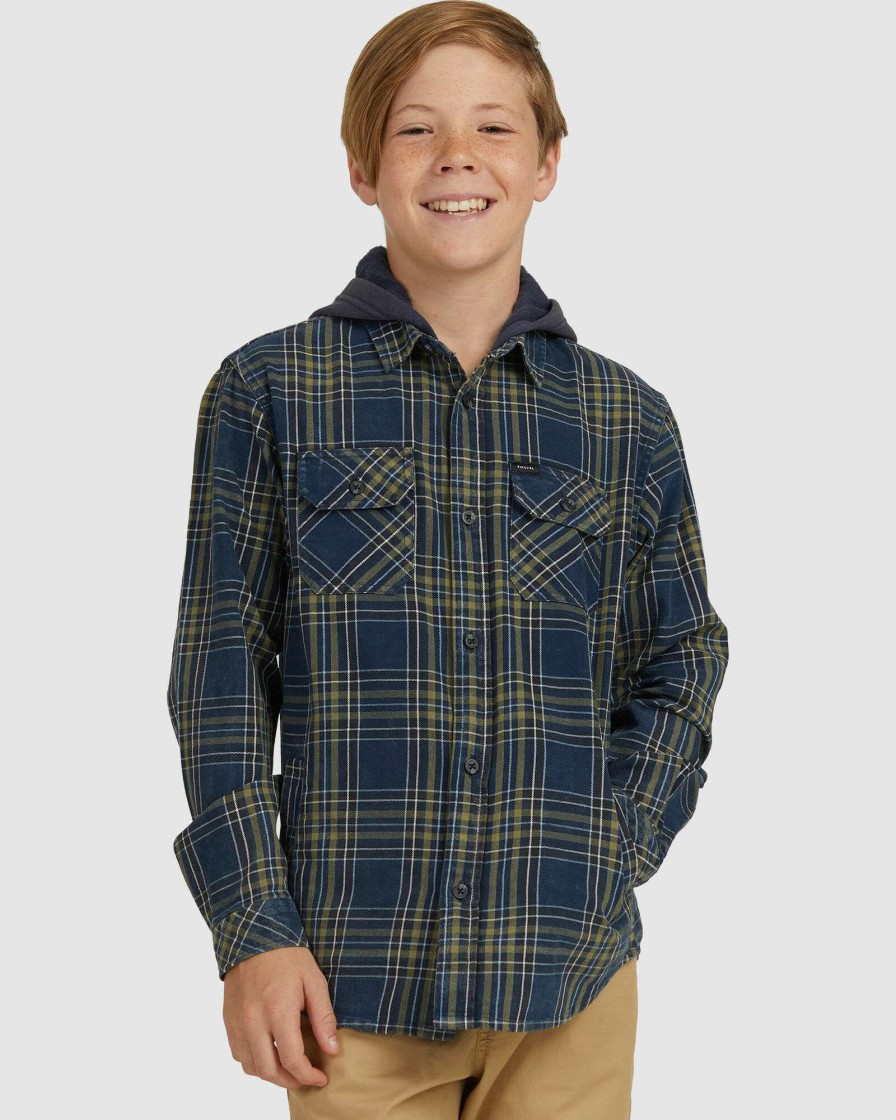 Boys * | Rip Curl Excellent Ranchero Flannel Shirt Boy Navy