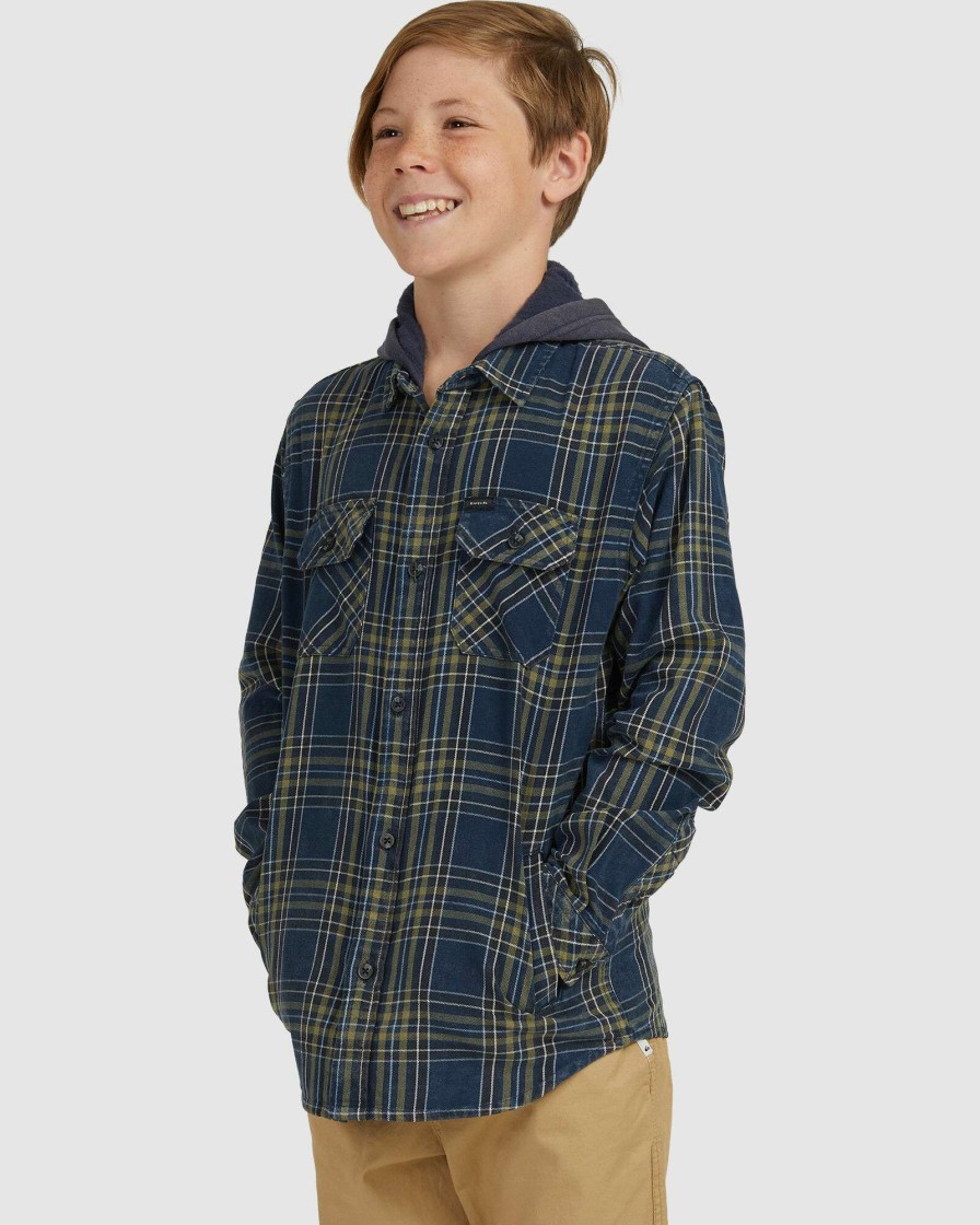 Boys * | Rip Curl Excellent Ranchero Flannel Shirt Boy Navy