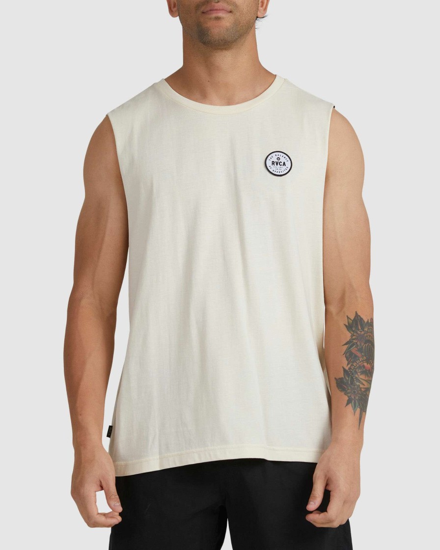 Mens * | Rvca Discount Sale Reach Muscle Bleached