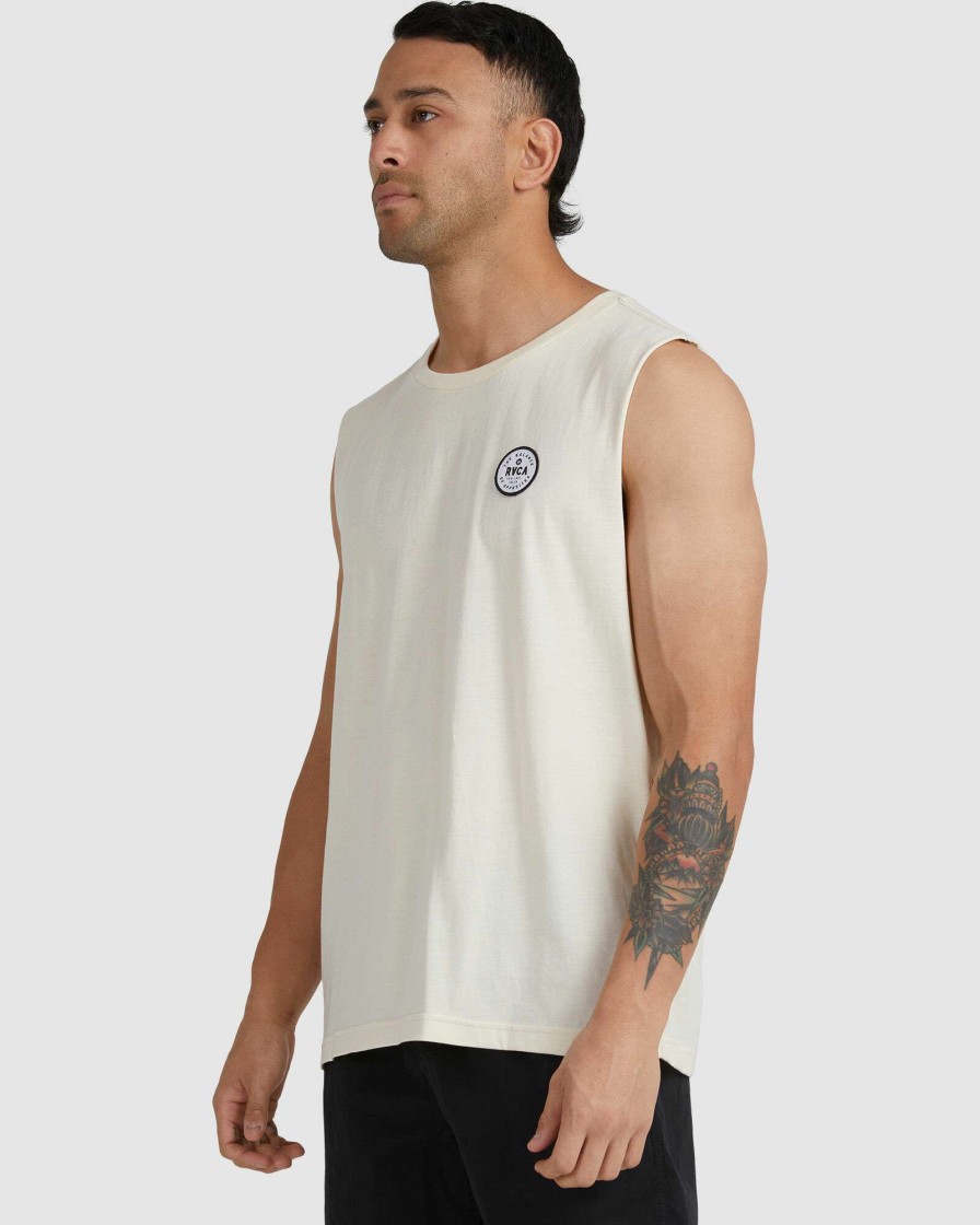 Mens * | Rvca Discount Sale Reach Muscle Bleached