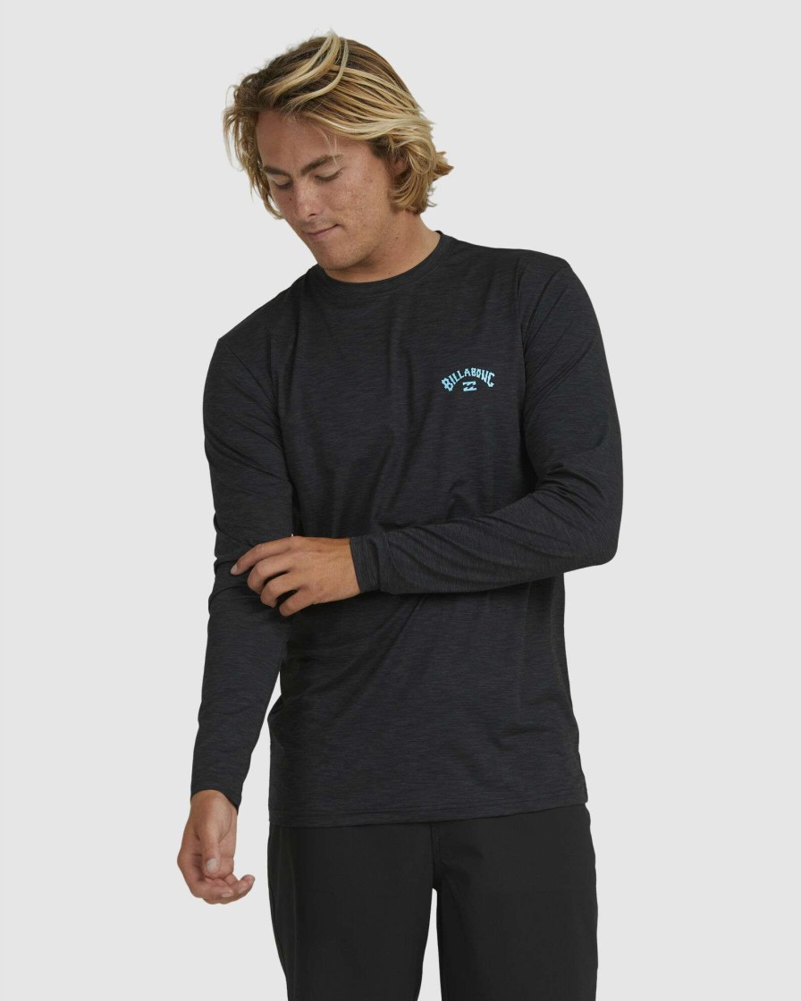 Mens * | Billabong Discount Sale Shoreline Lf Ls Black Heather