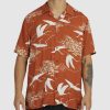 Mens * | Rvca Discount Online Cranes Ss Shirt Sandlewood