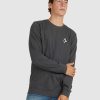 Mens * | Volcom Discount Sale Vologo Crew Fleece Asphalt Black