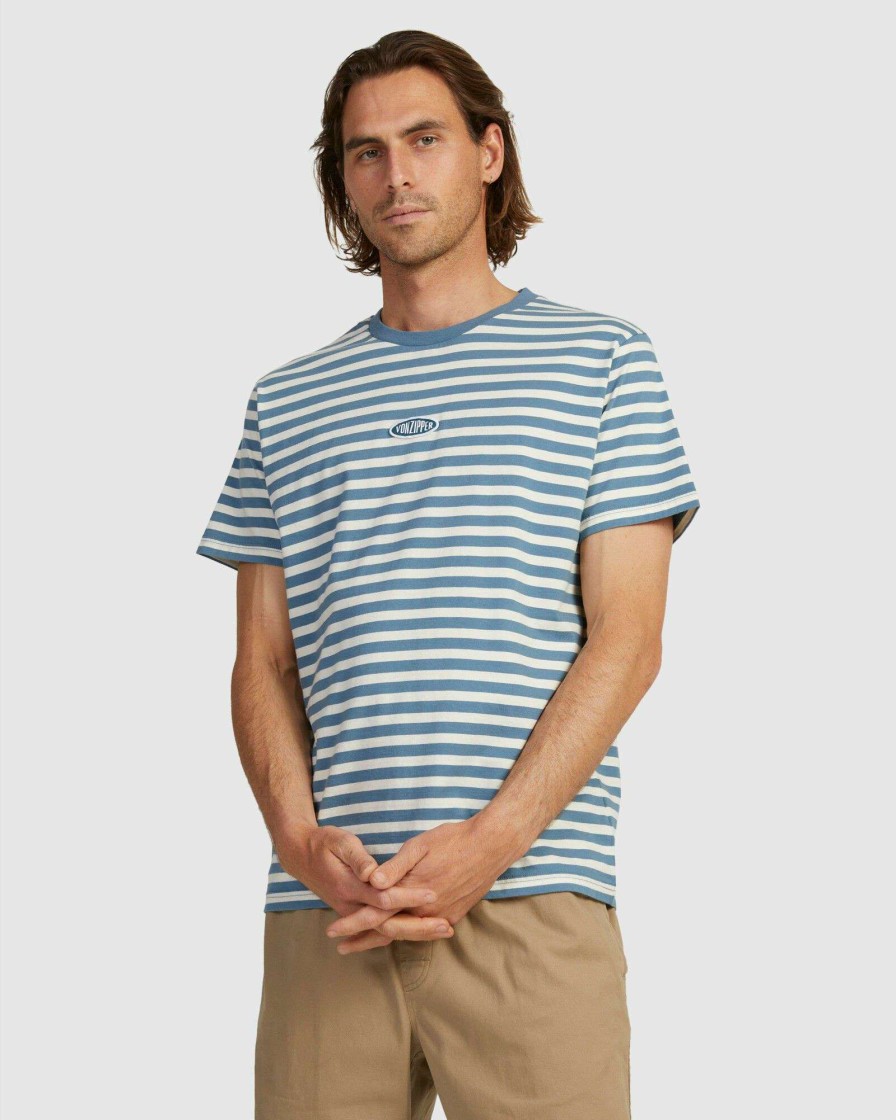 Mens * | Vonzipper Sale Online Bass Strait Yds Ss Tee Ivory