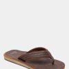 Mens * | Quiksilver Discount Sale Mens Carver Nubuck Sandals Demitasse - Solid