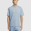 Mens * | Wrangler Limited Edition All Seeing Sun Baggy Tee Slate Blue