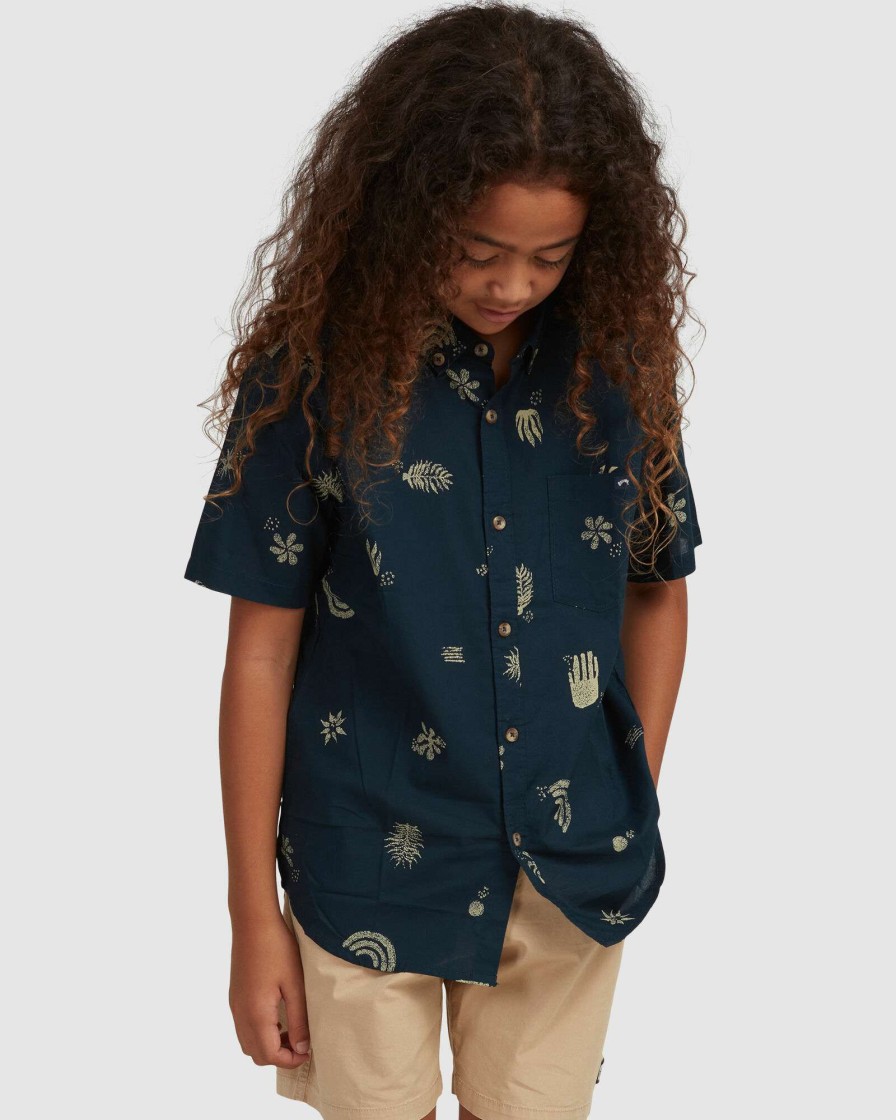 Boys * | Billabong Quick Delivery Boys 8-16 Sundays Mini Shirt Indigo