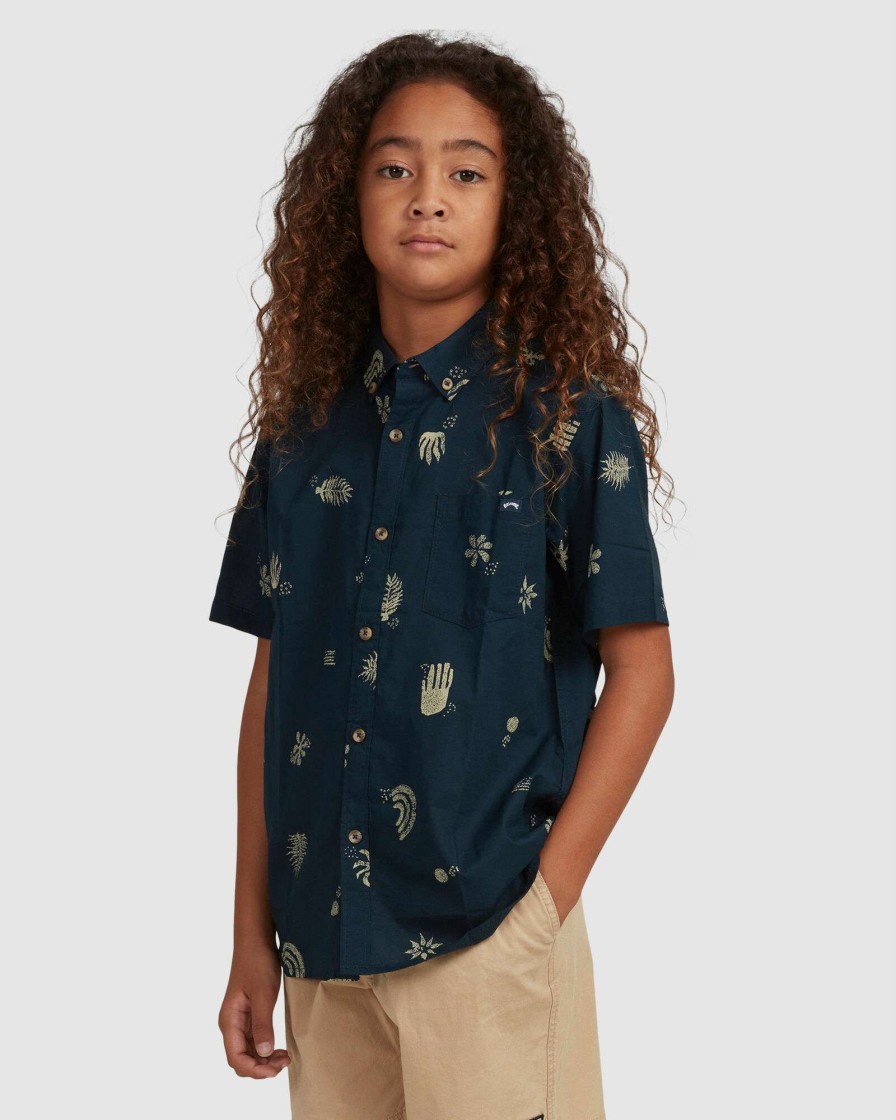 Boys * | Billabong Quick Delivery Boys 8-16 Sundays Mini Shirt Indigo