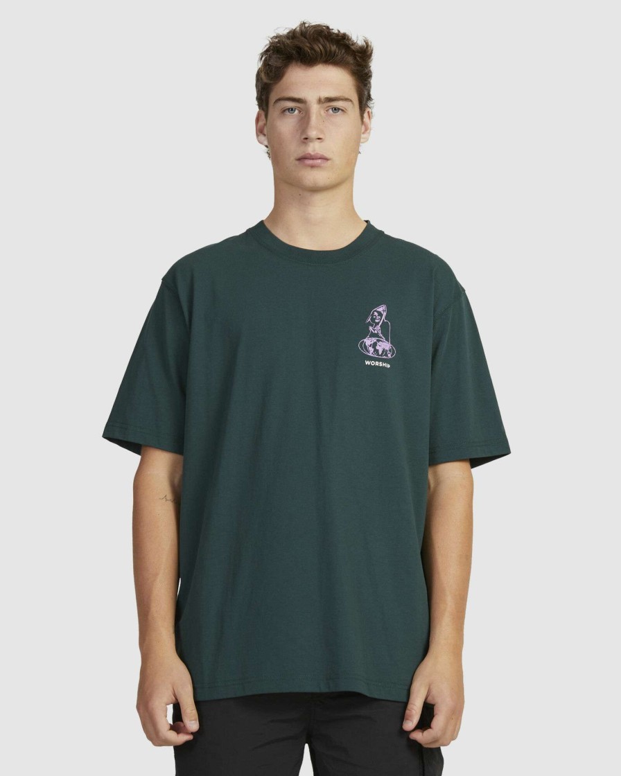 Mens * | Worship Quality Guarantee Location Tee Forest Green