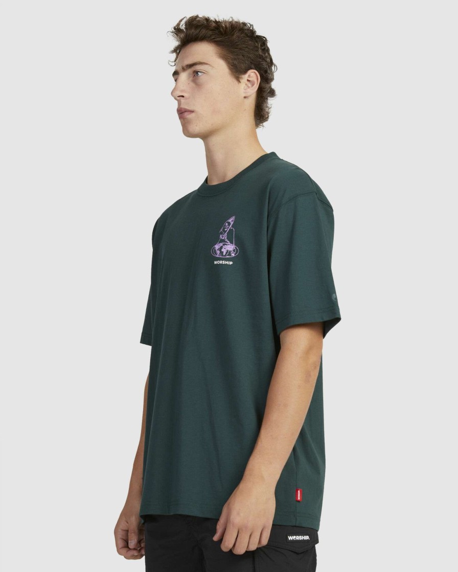 Mens * | Worship Quality Guarantee Location Tee Forest Green