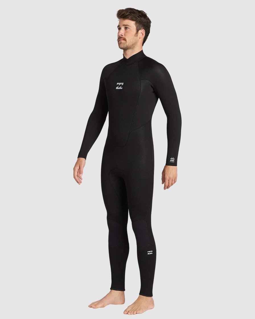 Wetsuits * | Billabong Clearance Sale 3/2 Foil Back Zip Steamer Wetsuit Black