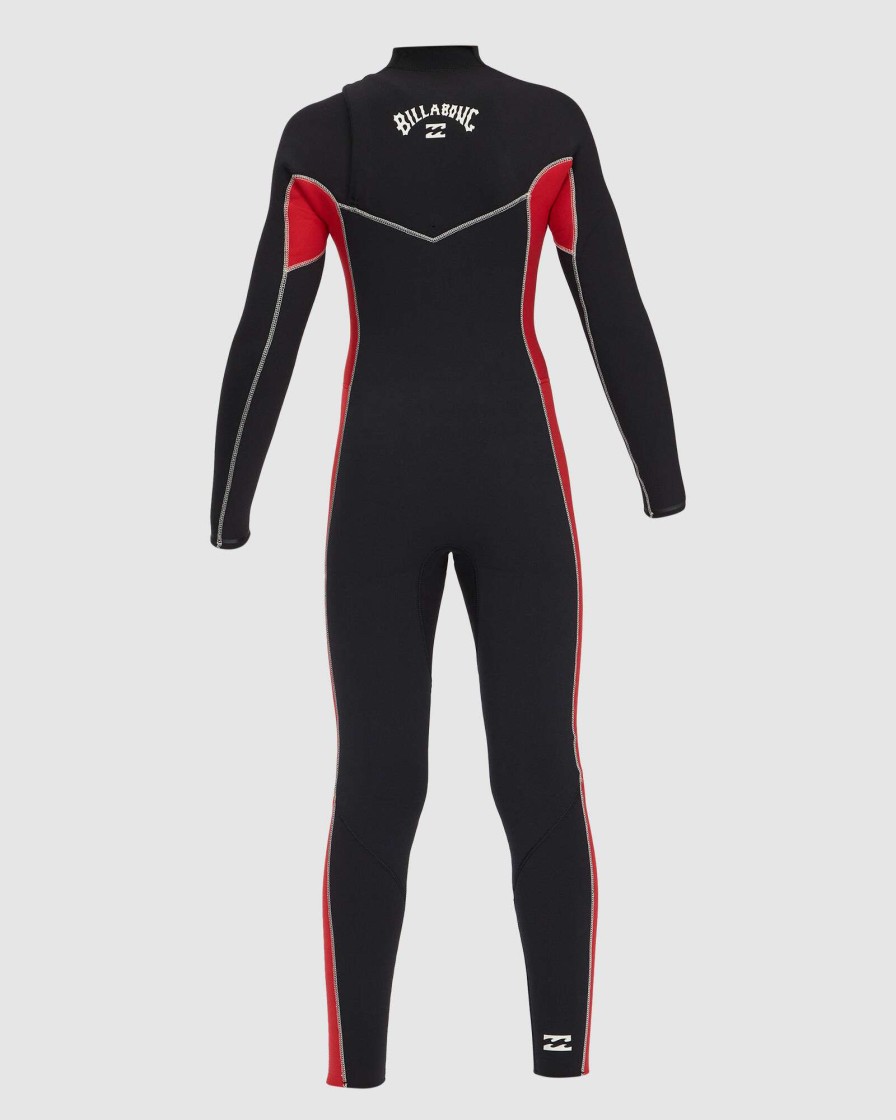 Wetsuits * | Billabong Discounts Boys 6-16 3/2 Revolution Steamer Wetsuit Black Multi