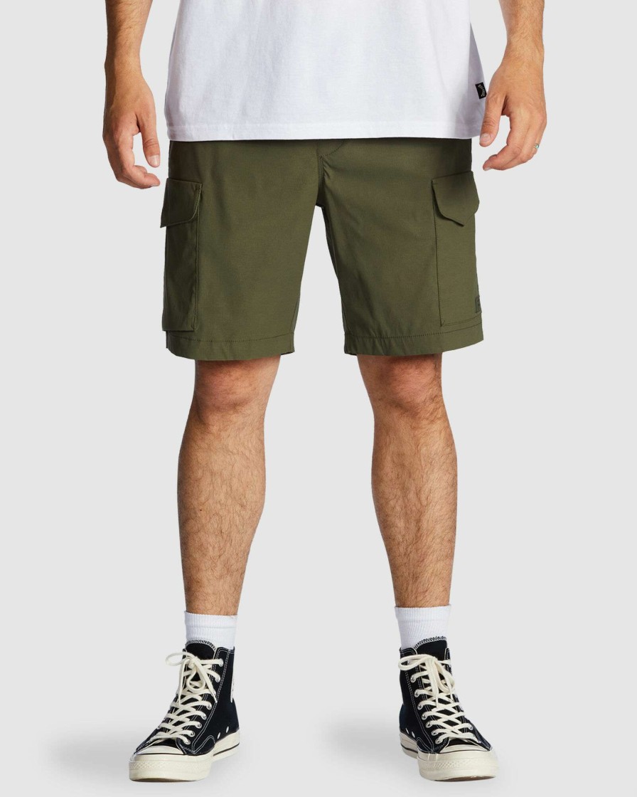 Mens * | Billabong Discount Online Surftrek Elastic Cargo Short Military