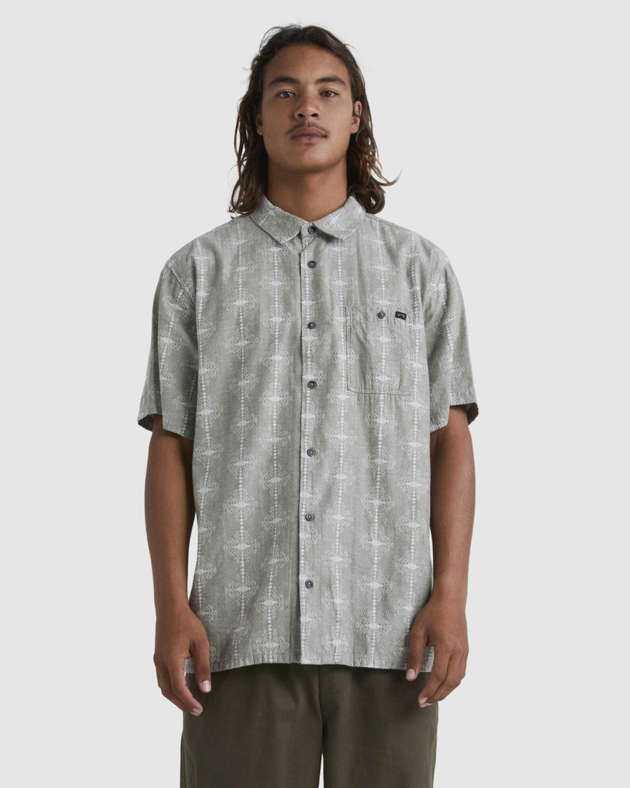 Mens * | Billabong Fashion Sundays Jacquard Ss Light Sage