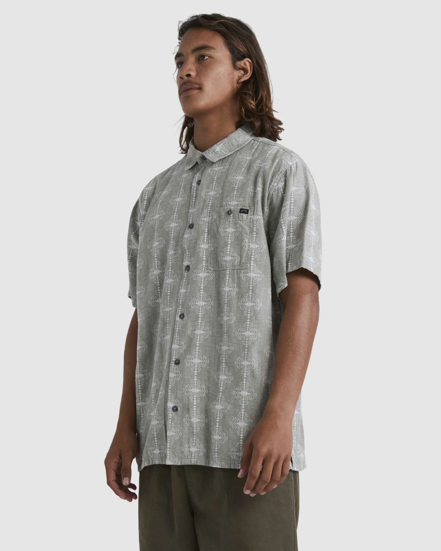 Mens * | Billabong Fashion Sundays Jacquard Ss Light Sage