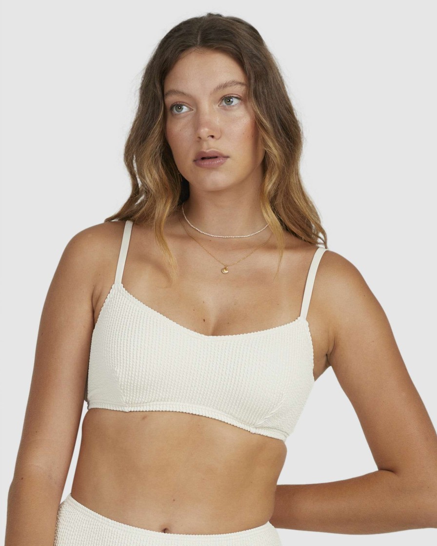 Swimwear * | Billabong Clearance Sale Summer High Lila Dd Bralette White Sand