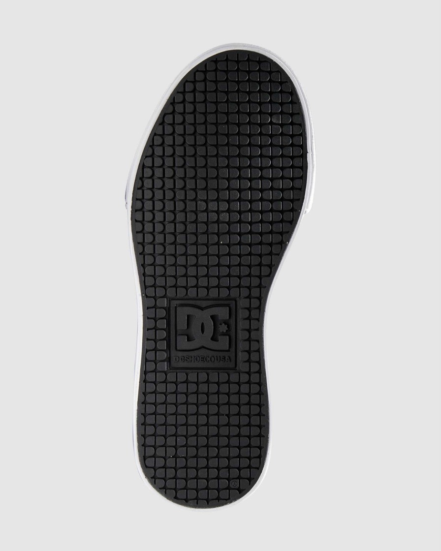 Boys * | Dc Shoes Discount Online Pure Mid Black/White