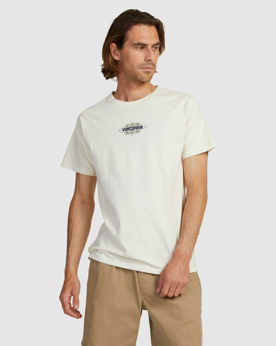 Mens * | Vonzipper Excellent Shore Thing Ss Tee Ivory