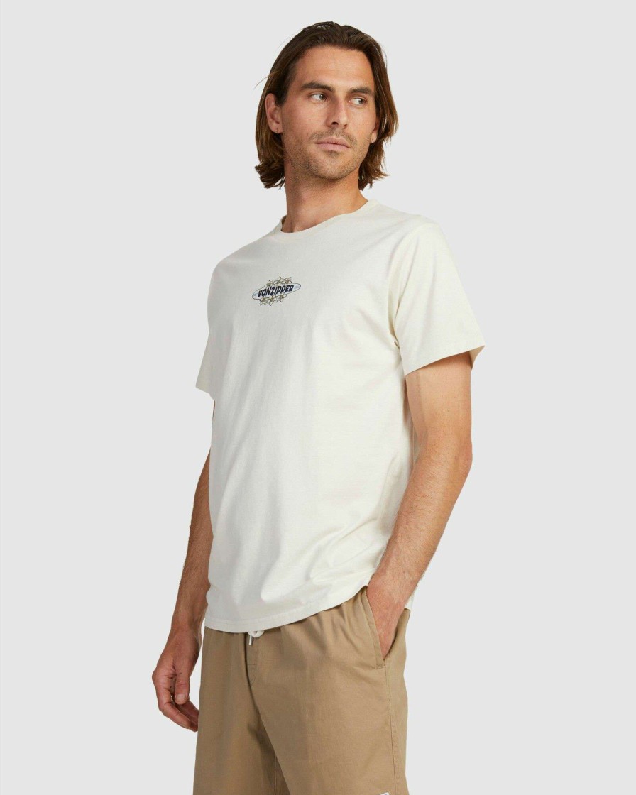 Mens * | Vonzipper Excellent Shore Thing Ss Tee Ivory