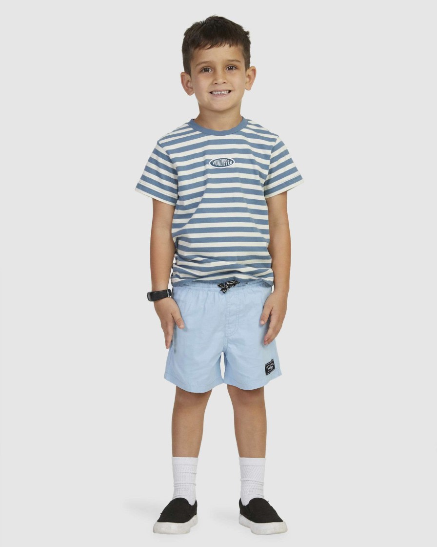 Boys * | Vonzipper Discount Online Salty Dogs Kids Beach Short Cool Blue