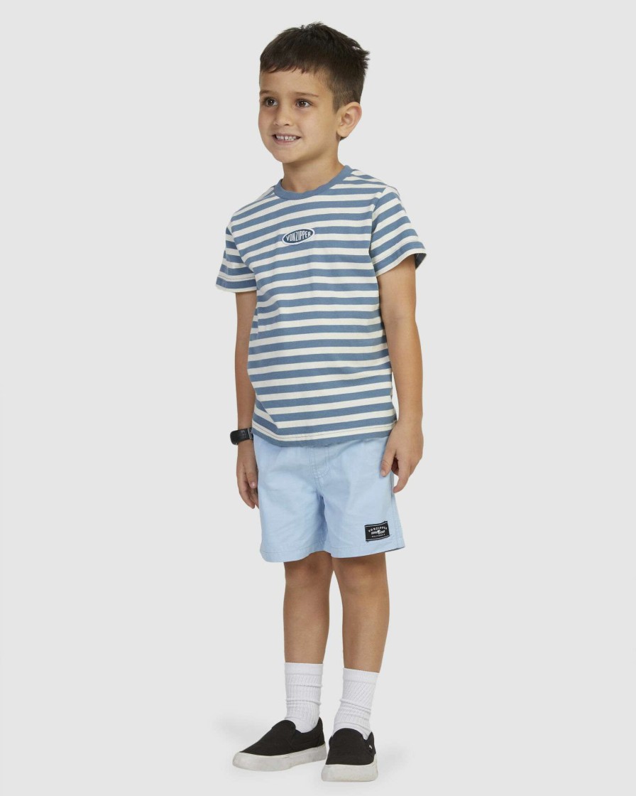 Boys * | Vonzipper Discount Online Salty Dogs Kids Beach Short Cool Blue