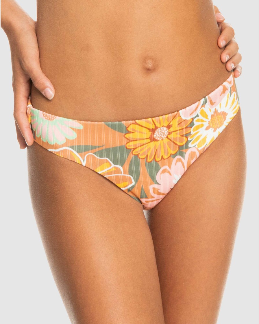 Swimwear * | Premium Pt Rib Roxy Love The Comber Toasted Nut Bloom Boogie S