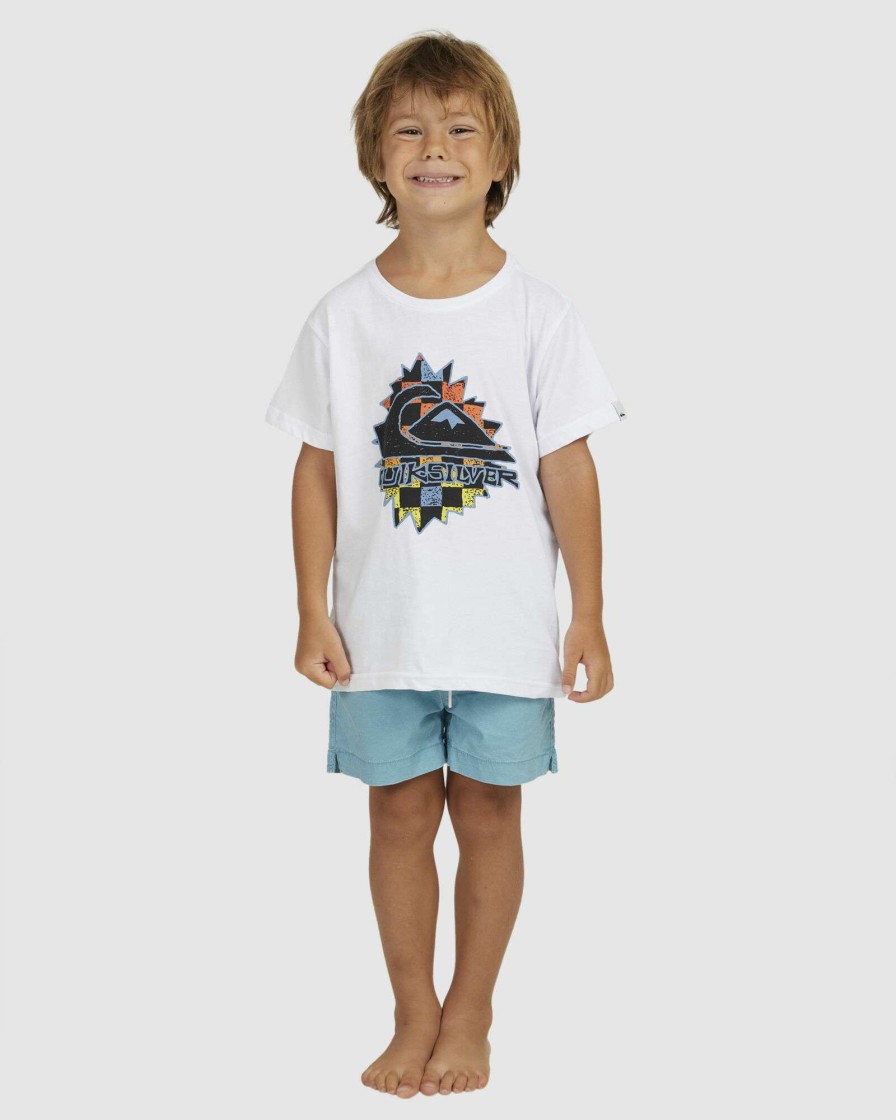 Boys * | Quiksilver Popular Gen X Logo Boy Ss White