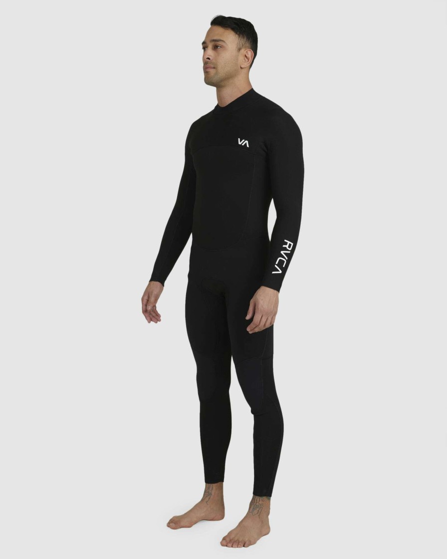 Wetsuits * | Rvca Fashion 3/2 Balance Back Zip Fullsuit Black