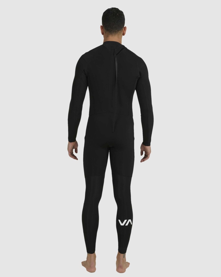 Wetsuits * | Rvca Fashion 3/2 Balance Back Zip Fullsuit Black