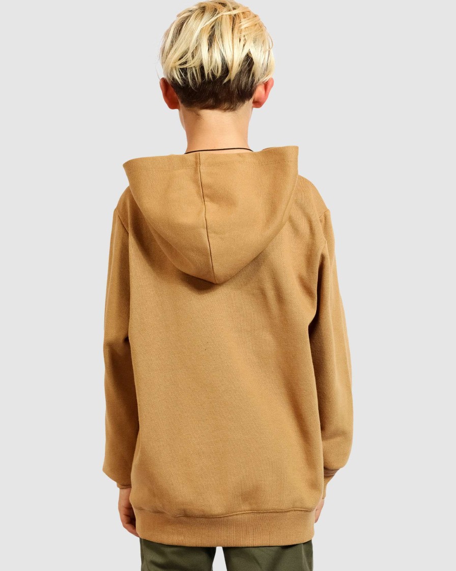 Boys * | Volcom Excellent Stonicon P/O Fleece Youth Old Gold