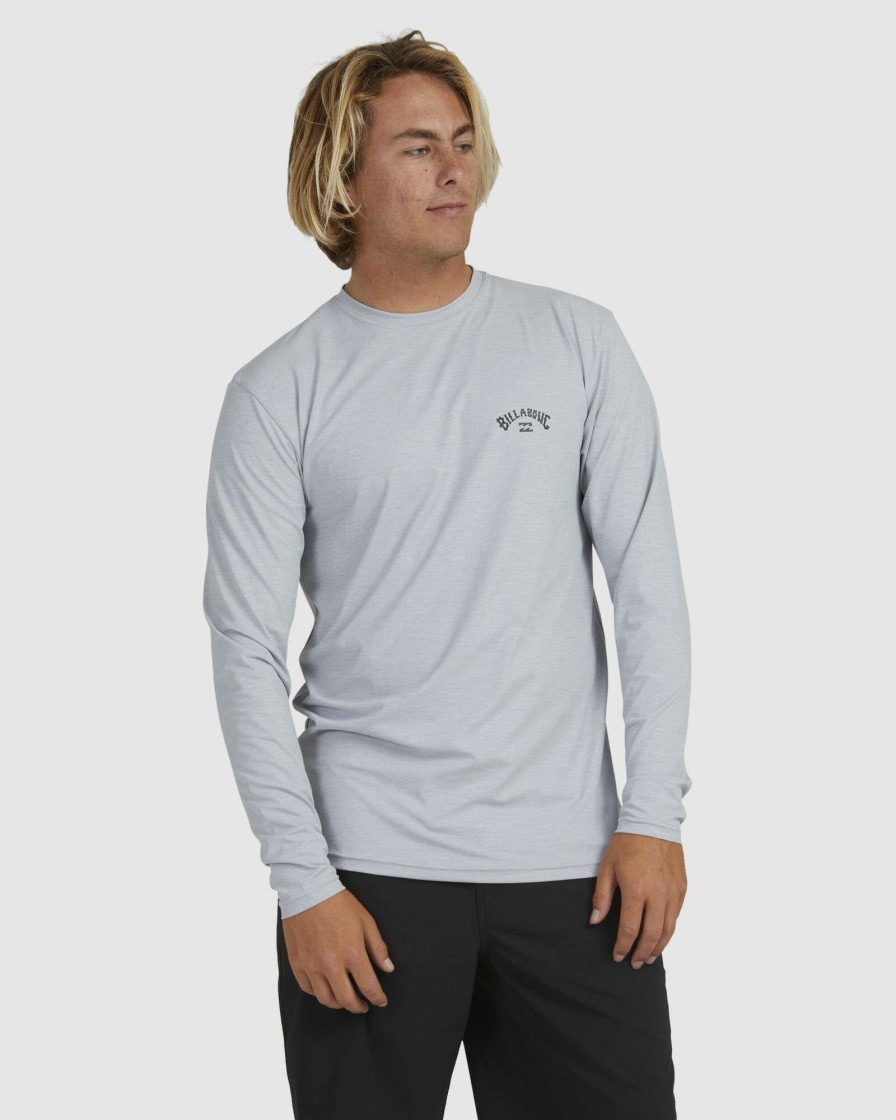 Mens * | Billabong Best Price Shoreline Lf Ls Light Grey Heather