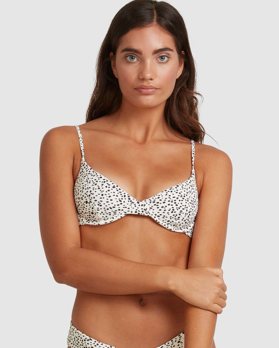 Swimwear * | Billabong Best Quality Sandstorm Demi Bra Bikini Top Cream