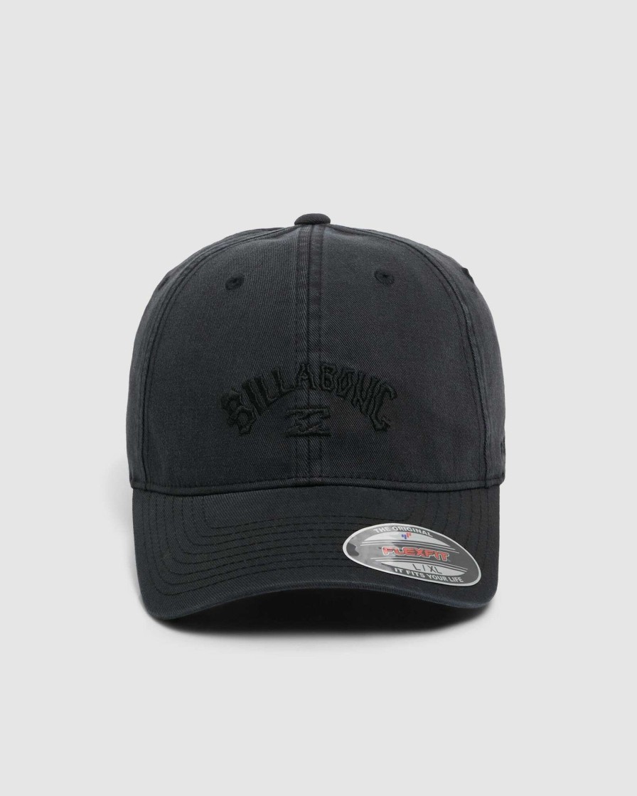 Mens * | Billabong Sale Online Arch Washed Flexfit Cap Black