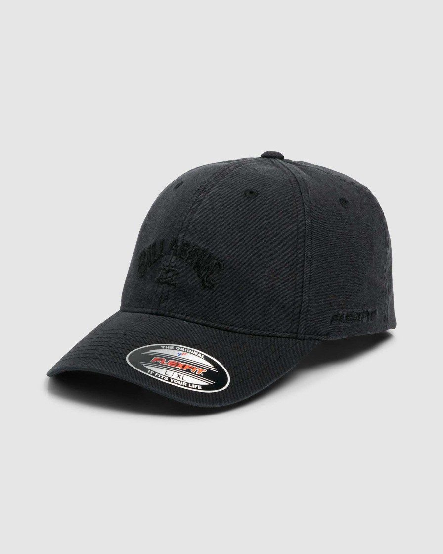 Mens * | Billabong Sale Online Arch Washed Flexfit Cap Black