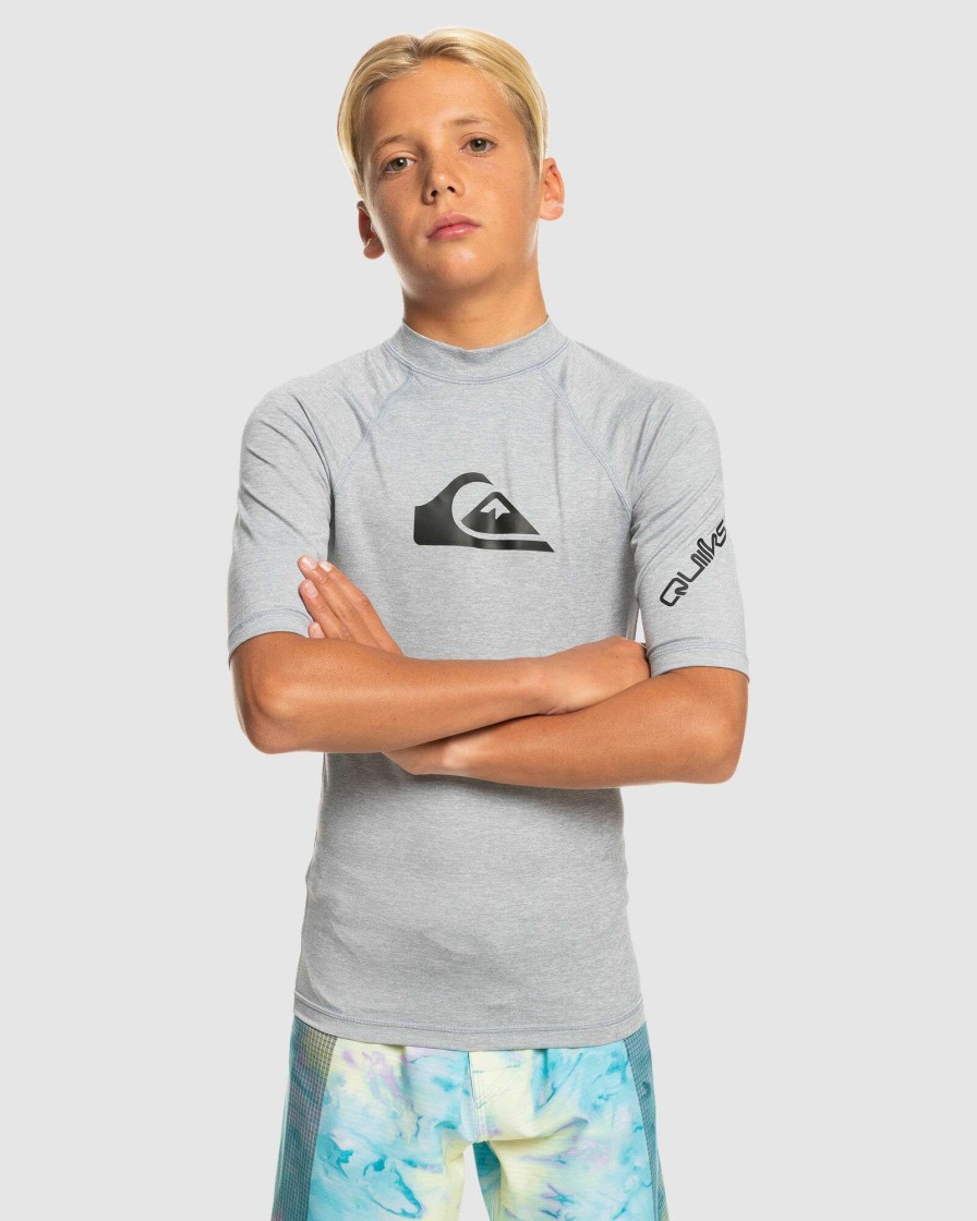 Boys * | Quiksilver Excellent All Time Ss Youth Sleet Heather