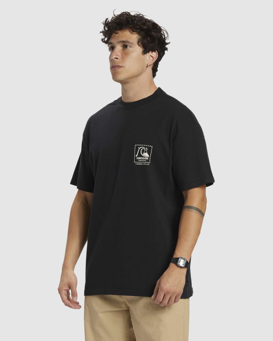 Mens * | Quiksilver New Arrivals Kaplan Blank Canvas Ss Black