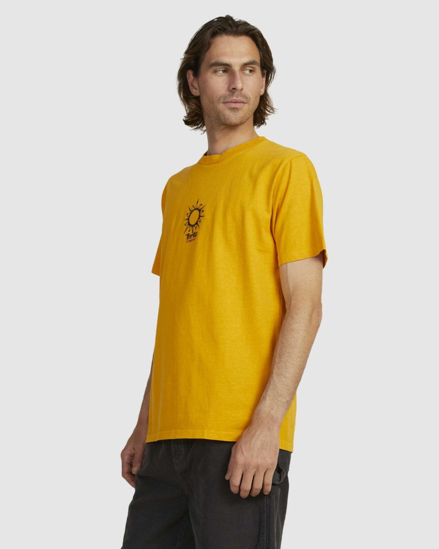 Mens * | Thrills Best Sale El Sol Merch Fit Tee Power Gold