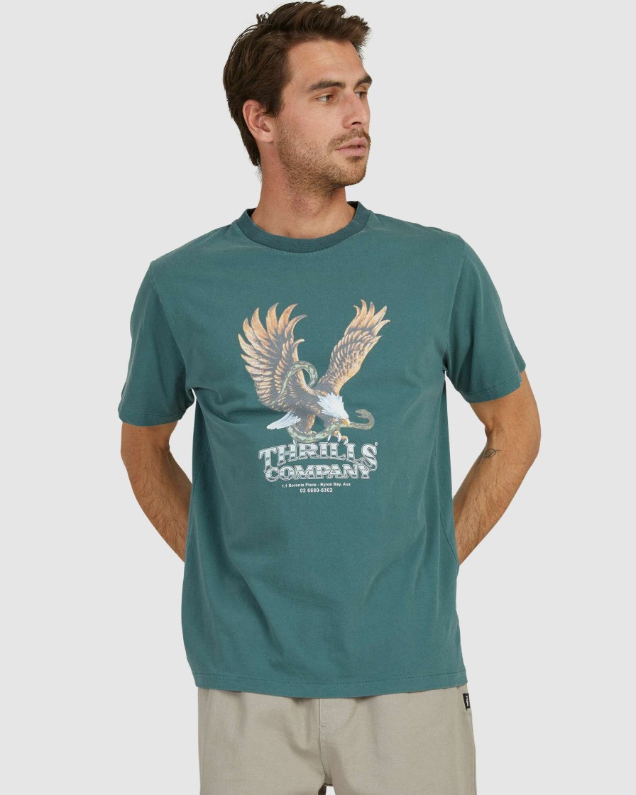 Mens * | Thrills Best Sale Reckoning Merch Fit Tee Vint Vintage Teal