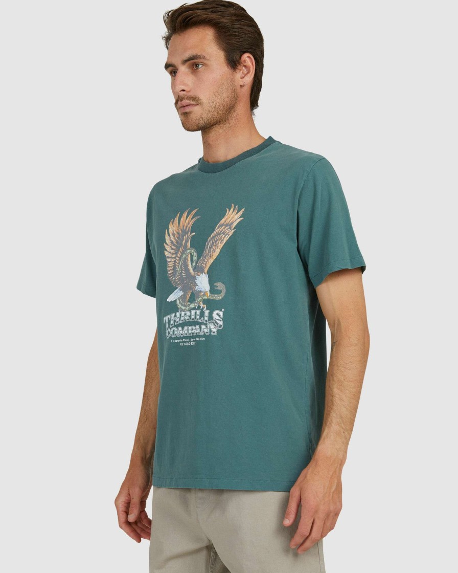 Mens * | Thrills Best Sale Reckoning Merch Fit Tee Vint Vintage Teal