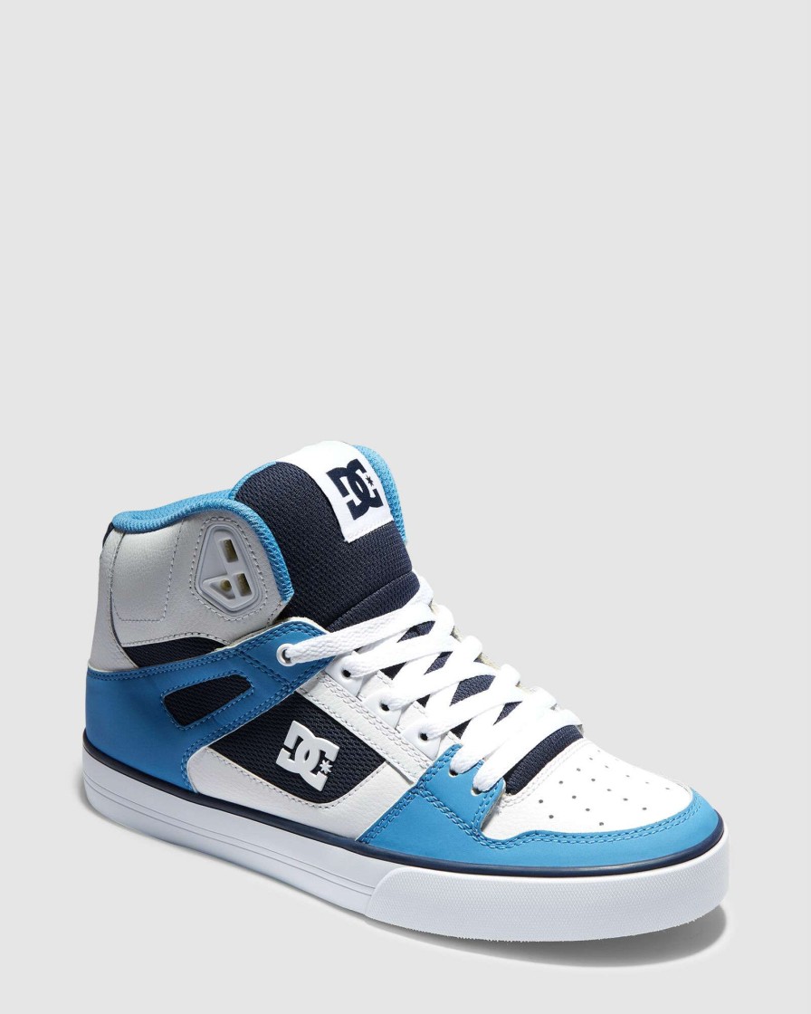 Mens * | Dc Shoes Best Price Pure High-Top Wc White/Carolina Blue