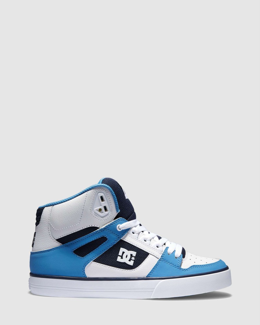 Mens * | Dc Shoes Best Price Pure High-Top Wc White/Carolina Blue