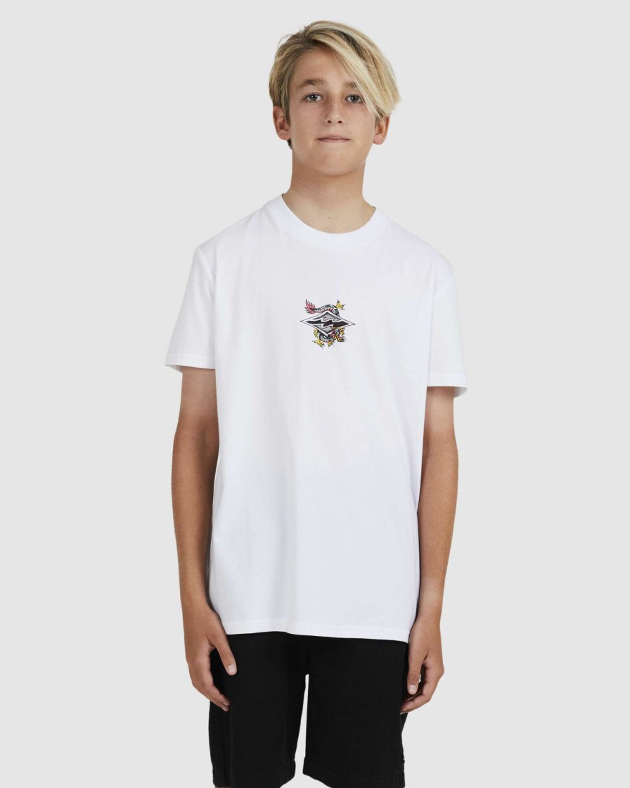 Boys * | Billabong Excellent Boys Diamond Friends Ss White