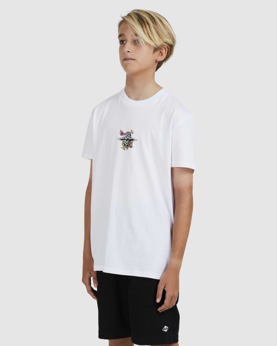 Boys * | Billabong Excellent Boys Diamond Friends Ss White