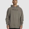 Mens * | Sale Online Big Rvca Washed Hoodie Mushroom