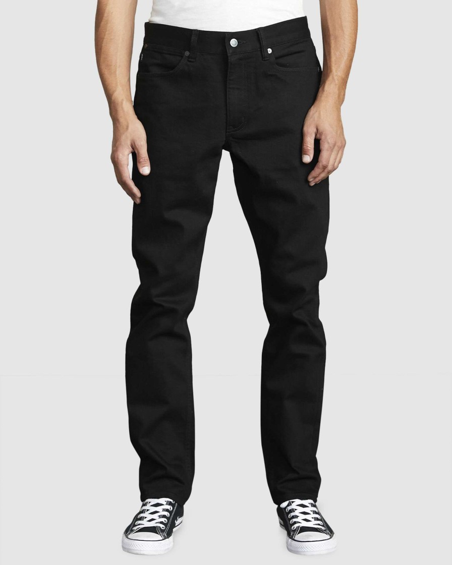 Mens * | Best Price Rvca Rockers Denim Black Black