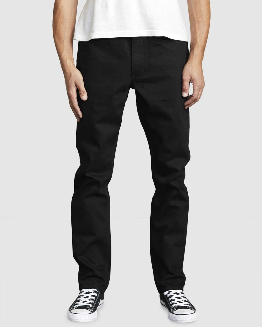 Mens * | Best Price Rvca Rockers Denim Black Black