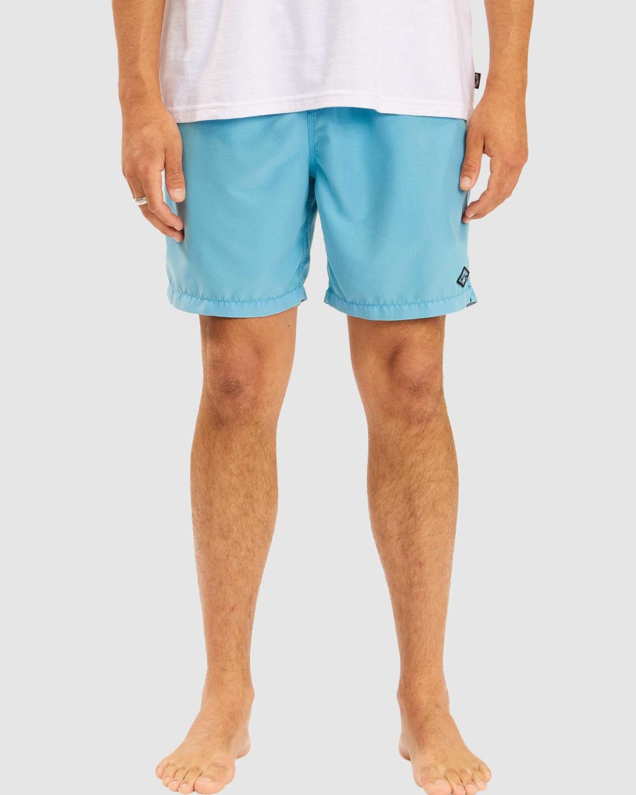 Mens * | Billabong New Arrivals All Day Overdye Layback Boardshorts Dusty Blue