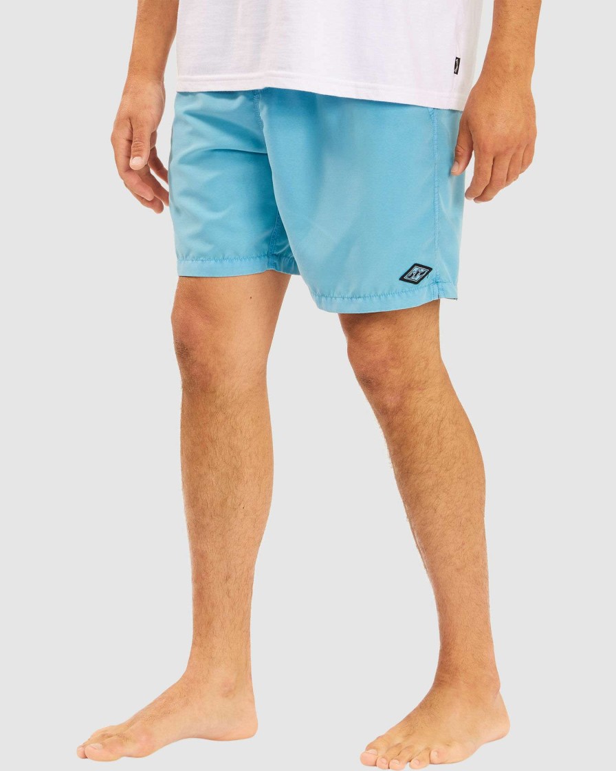 Mens * | Billabong New Arrivals All Day Overdye Layback Boardshorts Dusty Blue