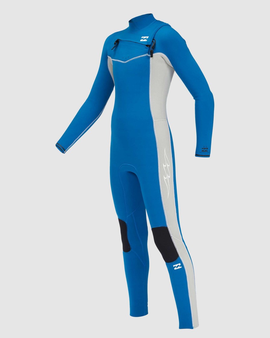 Wetsuits * | Billabong Discount Sale Boys 6-16 3/2 Revolution Steamer Wetsuit Harbor